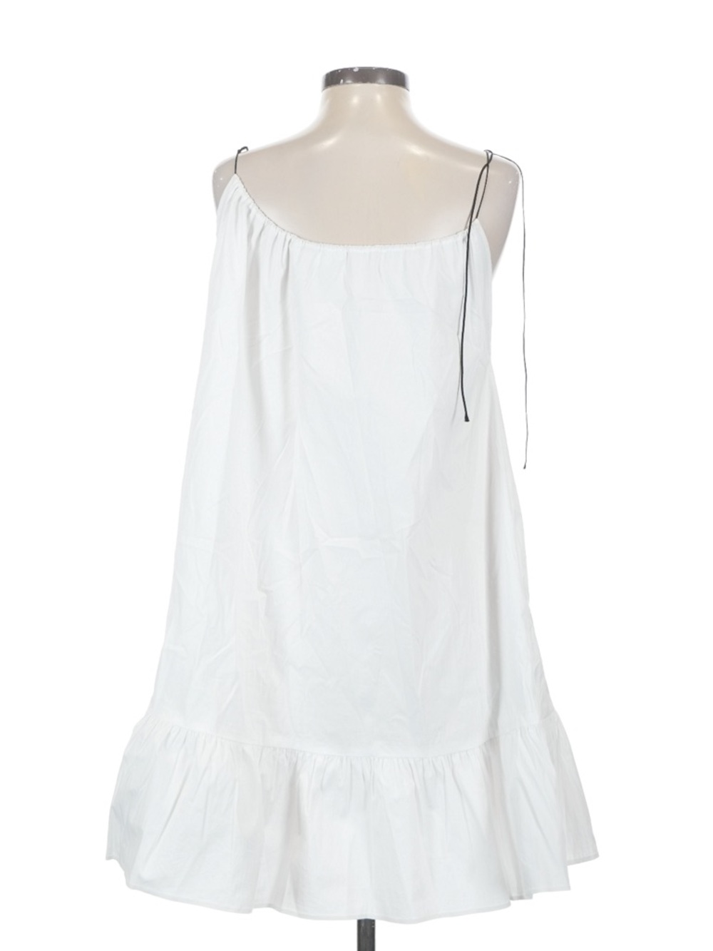 Mango White Mini Sundress with Ruffle Hem - Picture 2 of 5